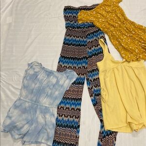 Multicolor Patterned Women's Pants